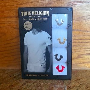 True Religion V-Neck Tees (4 Pack)